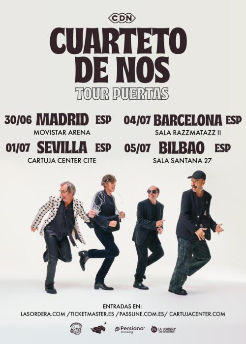 Cartel de Concierto de Cuarteto de Nos en Sevilla