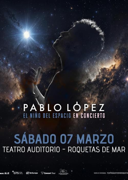 Cartel de Concierto de Pablo López en Roquetas de Mar