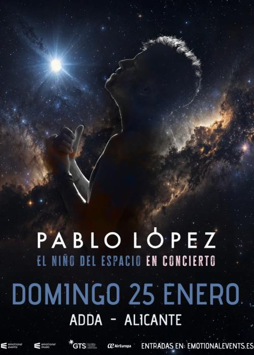 Cartel de Concierto de Pablo López en Alicante