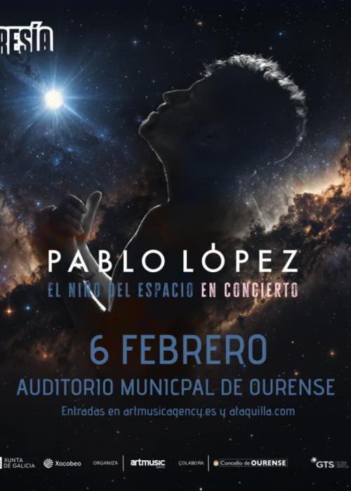 Cartel de Concierto de Pablo López en Ourense
