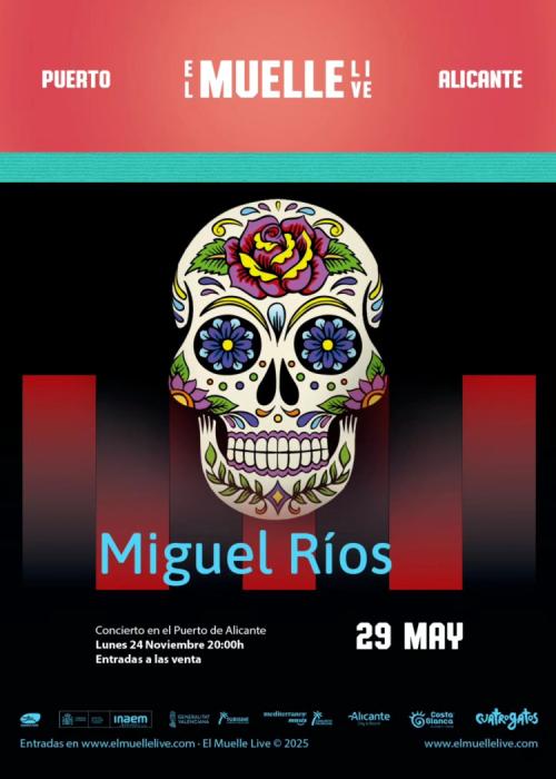 Cartel de Concierto de Miguel Ríos en Alicante