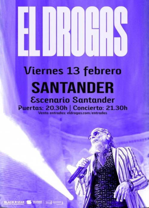Cartel de Concierto de El Drogas en Santander