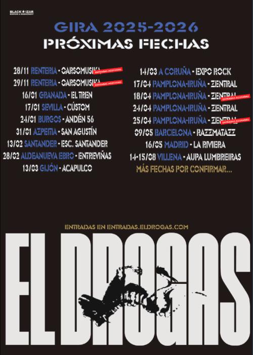 Cartel de Concierto de El Drogas en Madrid
