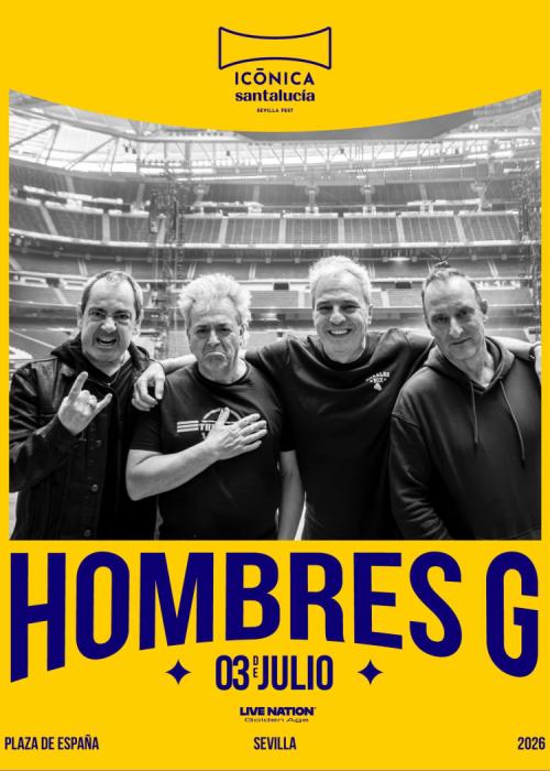 Cartel de Concierto de Hombres G en Sevilla