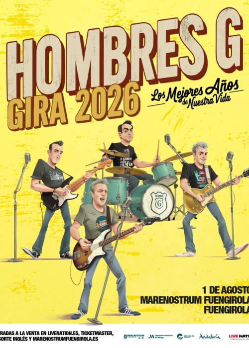 Cartel de Concierto de Hombres G en Fuengirola
