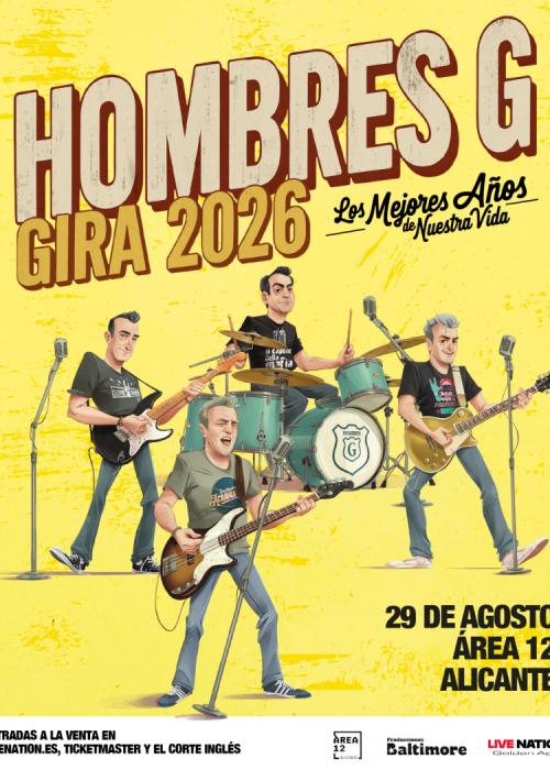 Cartel de Concierto de Hombres G en Alicante
