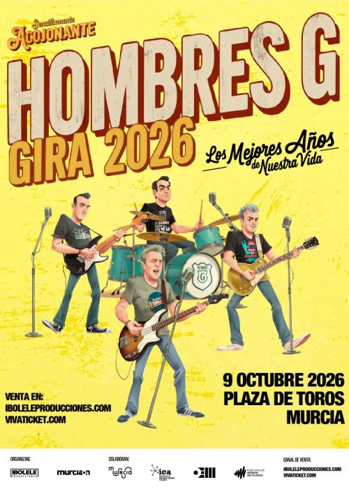 Cartel de Concierto de Hombres G en Murcia