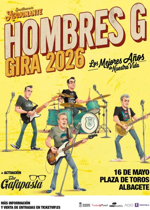Cartel de Concierto de Hombres G en Albacete