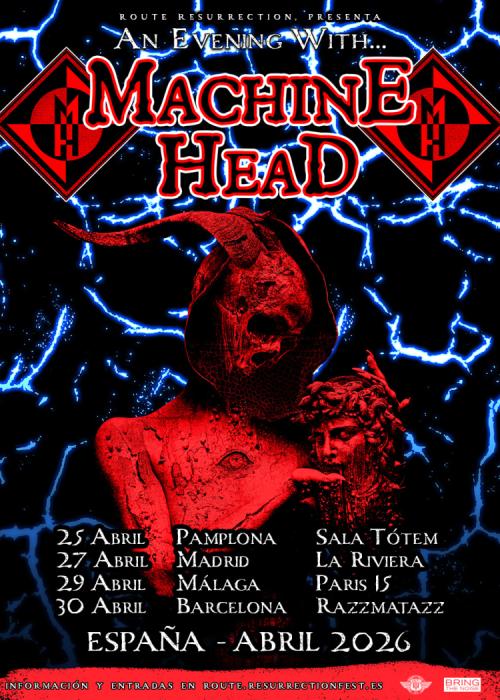 Cartel de Concierto de Machine Head en Barcelona