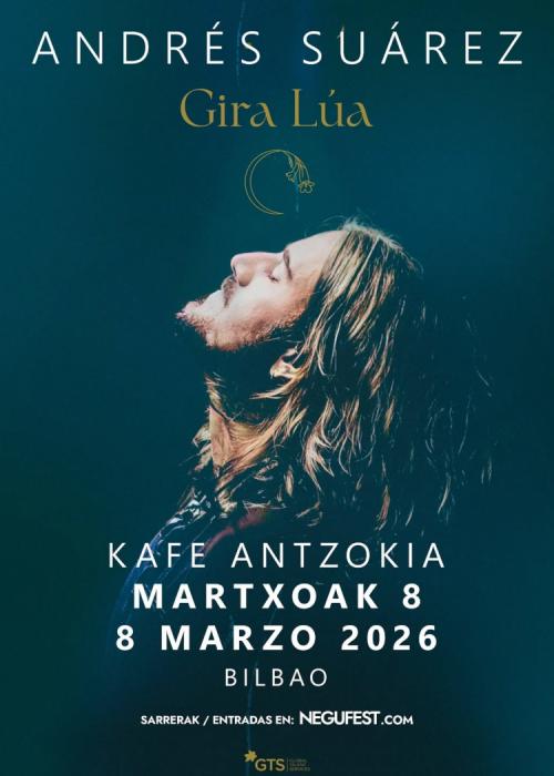 Cartel de Concierto de Andrés Suárez en Bilbao