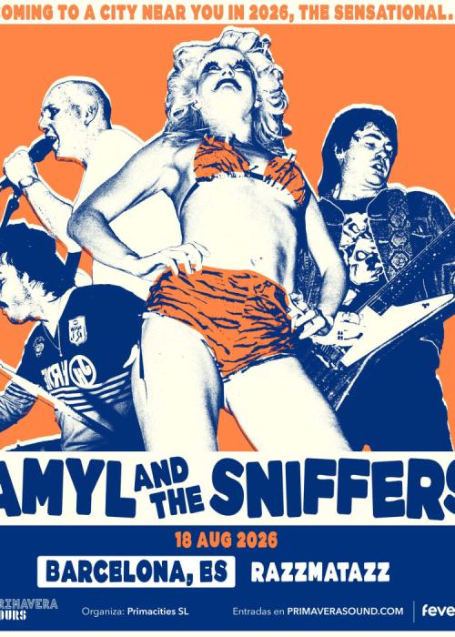 Cartel de Concierto de Amyl and The Sniffers en Barcelona