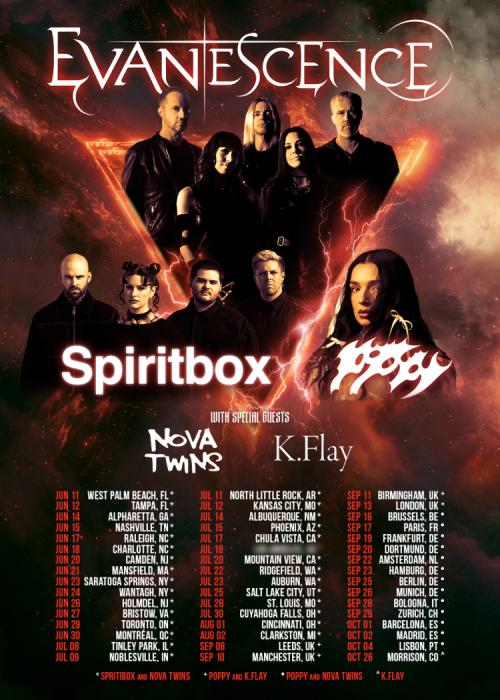 Cartel de Concierto de Evanescence en Barcelona