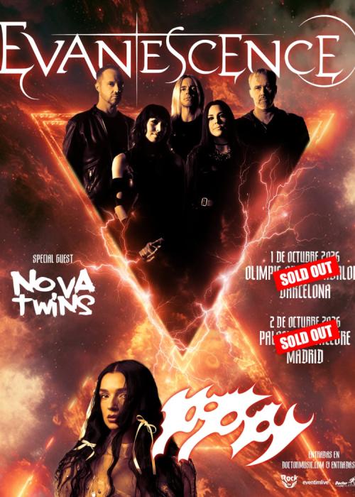 Cartel de Concierto de Evanescence en Madrid