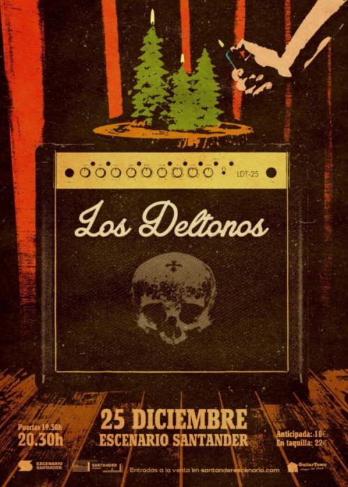 Cartel de Concierto de Los Deltonos en Santander