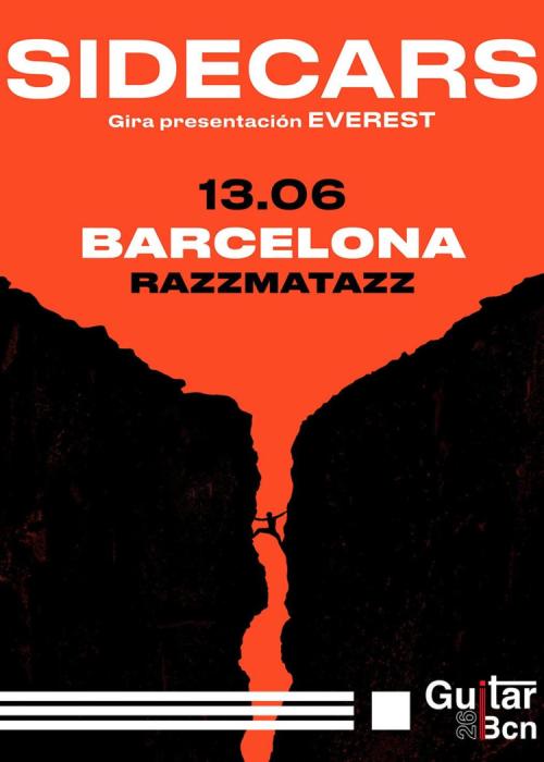 Cartel de Concierto de Sidecars en Barcelona