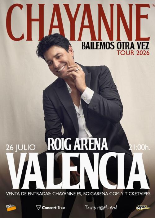 Cartel de Concierto de Chayanne en Valencia