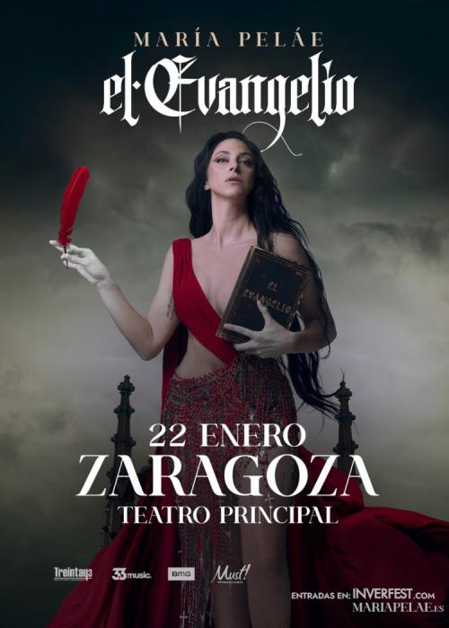 Cartel de Concierto de María Peláe en Zaragoza
