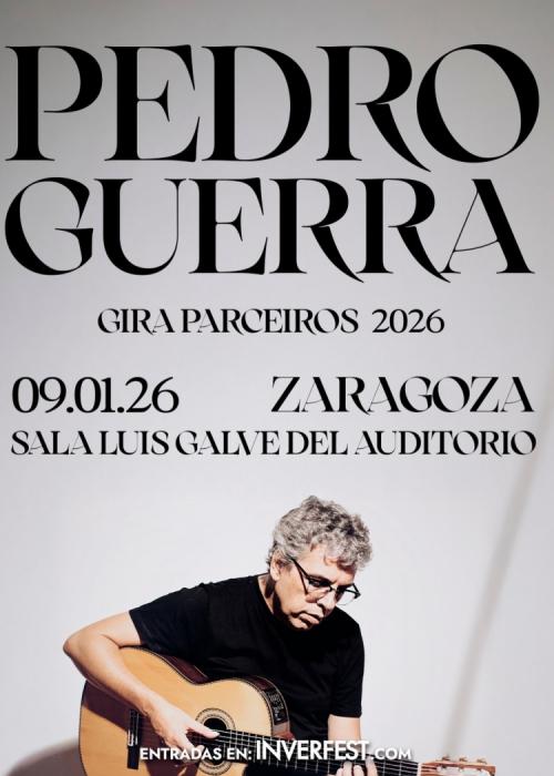 Cartel de Concierto de Pedro Guerra en Zaragoza