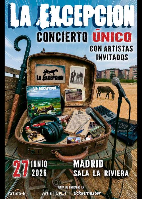 Cartel de Concierto de La Excepción en Madrid