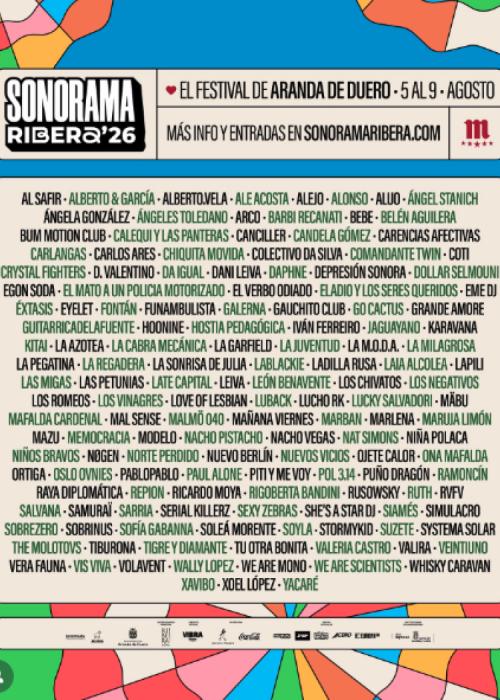Cartel de Sonorama Ribera 2026