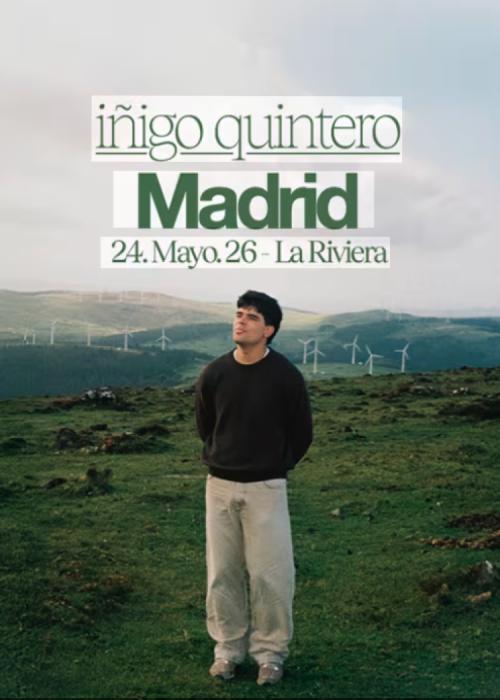 Cartel de Concierto de Iñigo Quintero en Madrid
