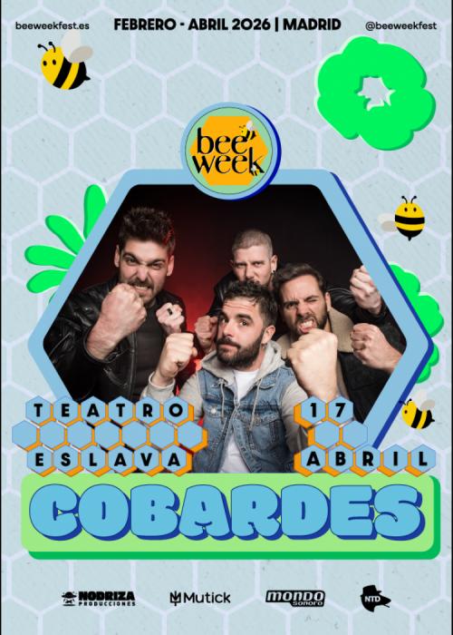 Cartel de Concierto de Cobardes en Madrid