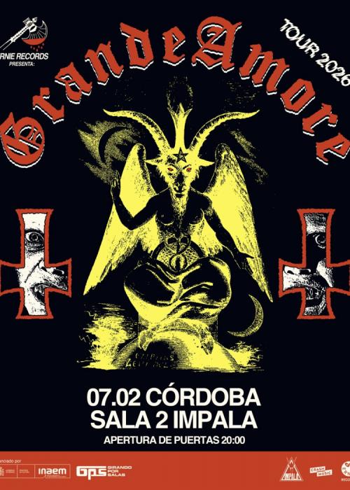 Cartel de Concierto de Grande Amore en Córdoba