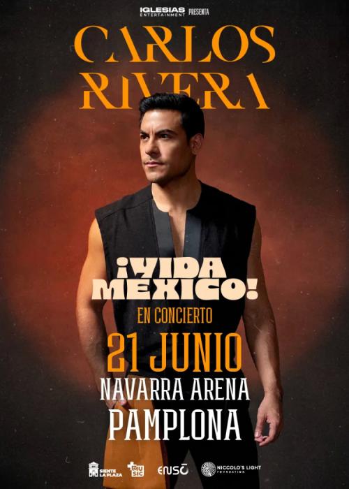Cartel de Concierto de Carlos Rivera en Pamplona