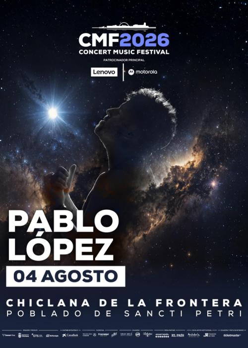 Cartel de Concierto de Pablo López en Chiclana de la Frontera