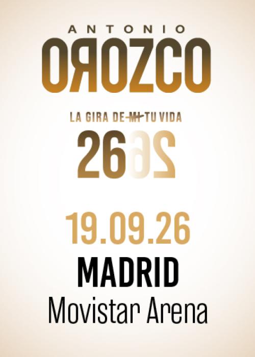 Cartel de Concierto de Antonio Orozco en Madrid