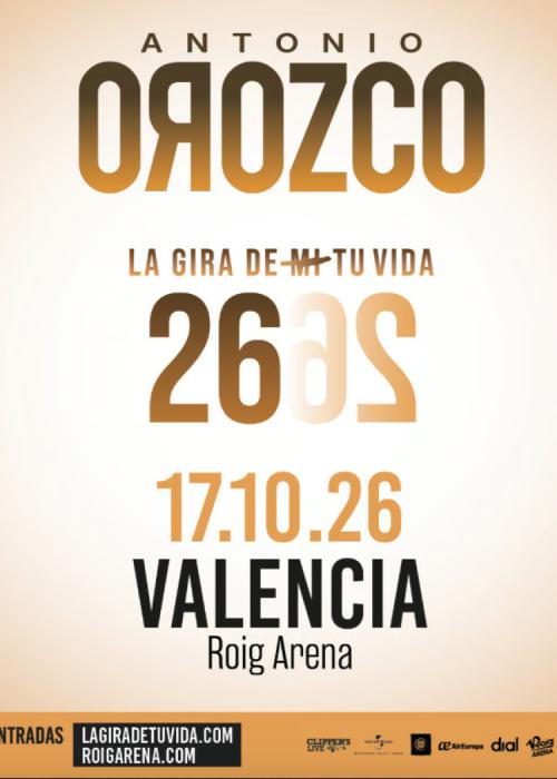 Cartel de Concierto de Antonio Orozco en Valencia