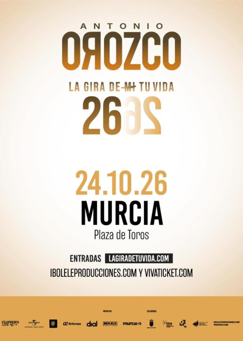 Cartel de Concierto de Antonio Orozco en Murcia