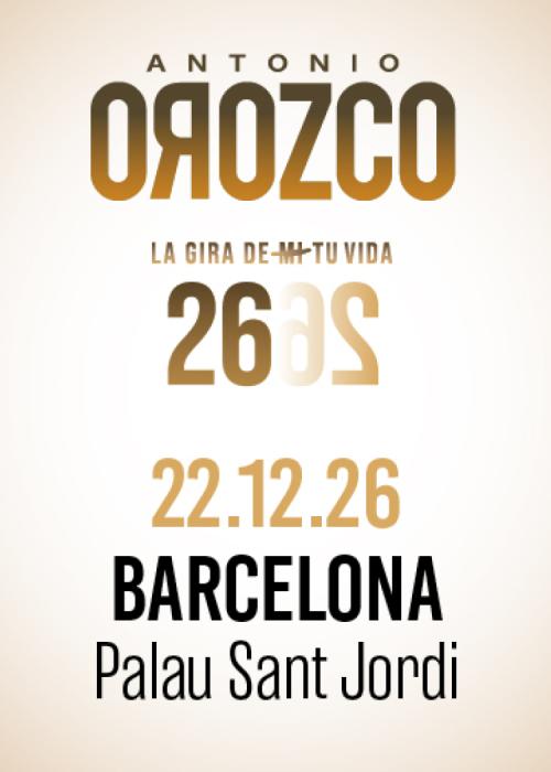 Cartel de Concierto de Antonio Orozco en Barcelona