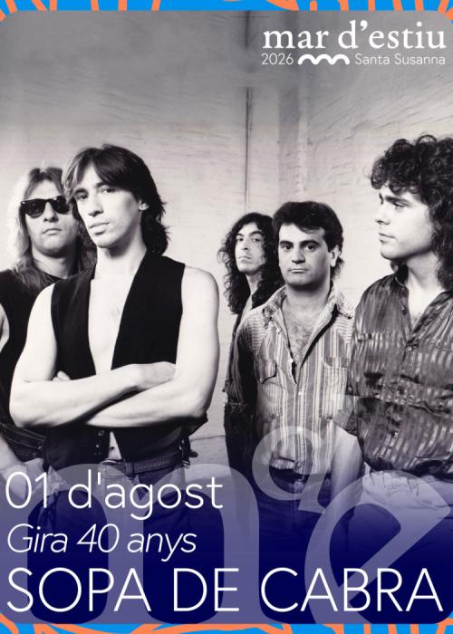 Cartel de Concierto de Sopa de Cabra en Santa Susanna
