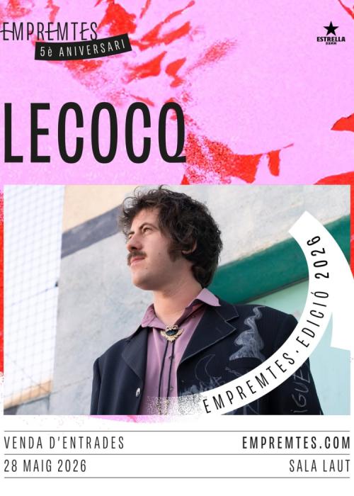 Cartel de Concierto de Lecocq en Barcelona
