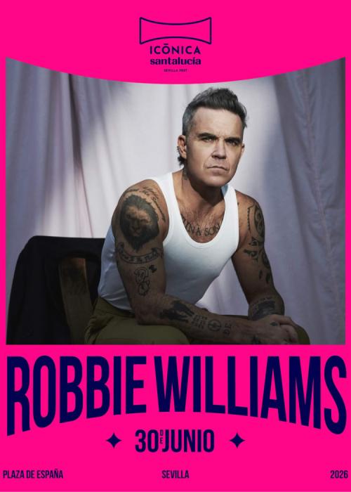 Cartel de Concierto de Robbie Williams en Sevilla