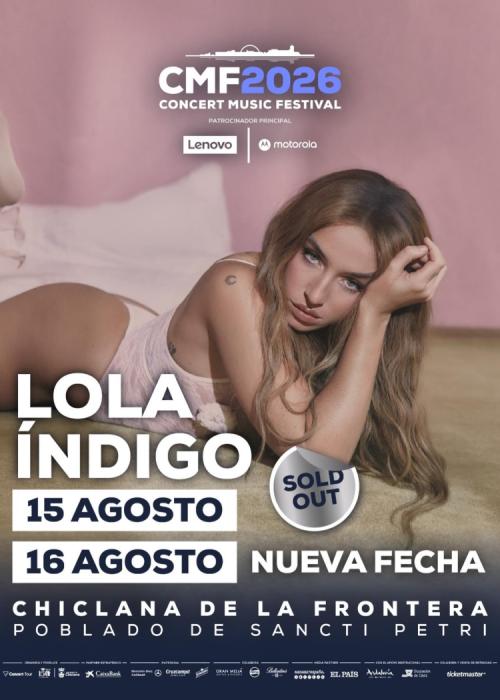 Cartel de Concierto de Lola Indigo en Chiclana de la Frontera (Nueva Fecha)