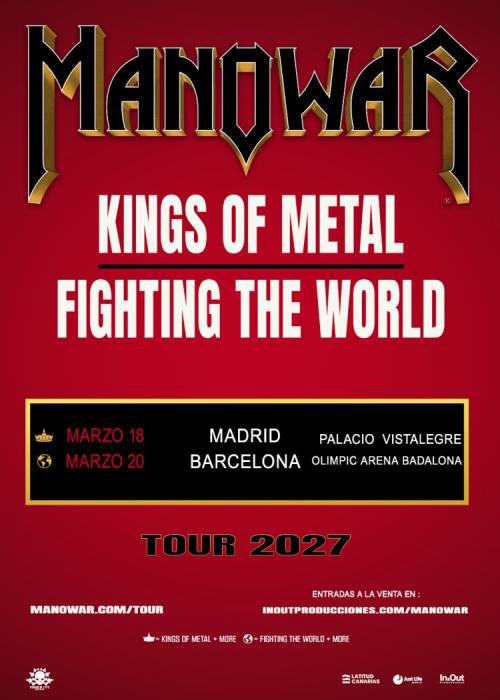 Cartel de Concierto de Manowar en Barcelona