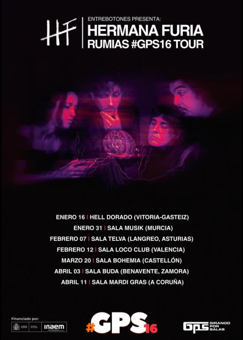 Cartel de Concierto de Hermana Furia en A Coruña