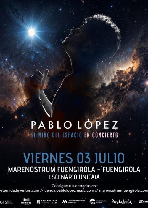 Cartel de Concierto de Pablo López en Fuengirola