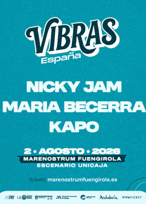 Cartel de Nicky Jam + Maria Becerra + Kapo en Fuengirola