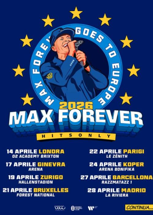 Cartel de Concierto de Max Pezzali en Barcelona