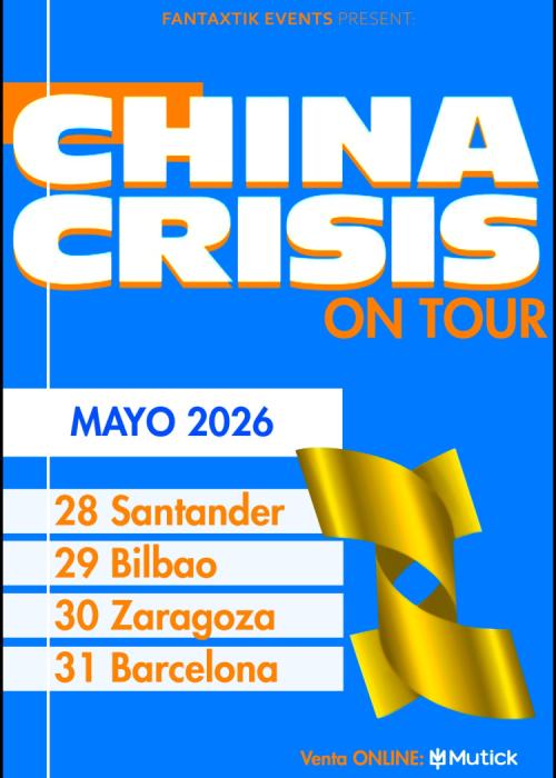 Cartel de Concierto de China Crisis en Barcelona