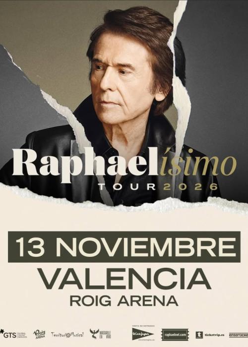 Cartel de Concierto de Raphael en Valencia