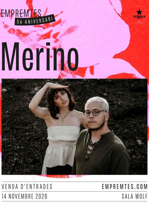 Cartel de Concierto de Merino en Barcelona