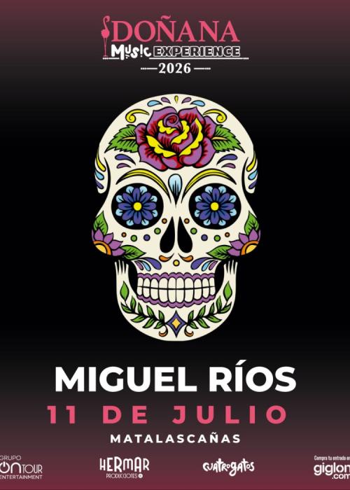 Cartel de Concierto de Miguel Ríos en Matalascañas - Huelva