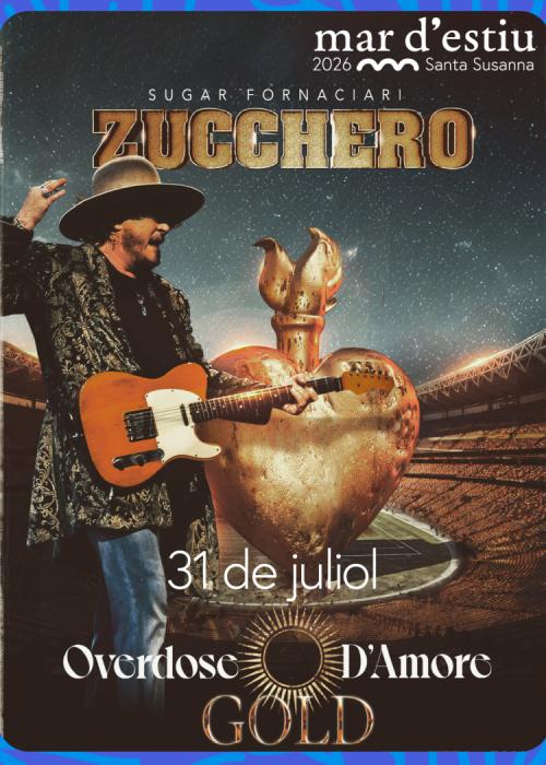 Cartel de Concierto de Zucchero en Santa Susanna