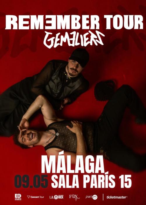 Cartel de Concierto de Gemeliers en Málaga