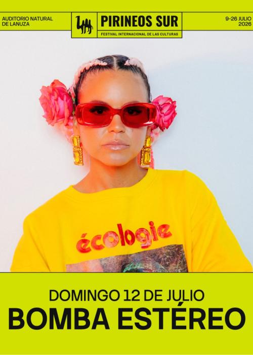 Cartel de Concierto de Bomba Estéreo en Lanuza - Huesca