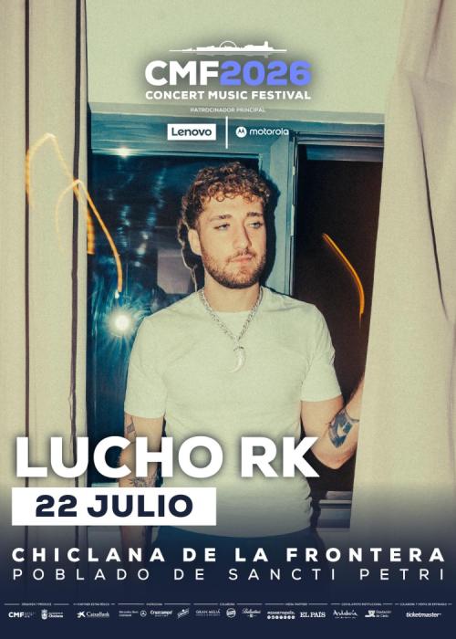 Cartel de Concierto de Lucho RK en Chiclana de la Frontera